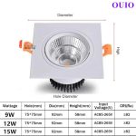 New-Style-Dimmable-LED-Downlights-Recessed-Square-9W-12W-15W-COB-Ceiling-Lamp-AC85-265V-LED-2