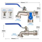 1-2-x-16mm-3-4-Garden-Lever-Tap-Outdoor-Water-Faucet-Long-Handle-2-Way-1