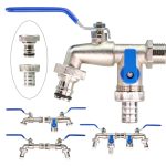 1-2-x-16mm-3-4-Garden-Lever-Tap-Outdoor-Water-Faucet-Long-Handle-2-Way