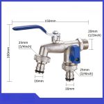 1-2-x-16mm-3-4-Garden-Lever-Tap-Outdoor-Water-Faucet-Long-Handle-2-Way-2
