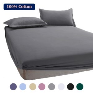 100-Cotton-Fitted-Sheet-with-Elastic-Bands-Non-Slip-Adjustable-Mattress-Covers-for-Single-Double-King-12