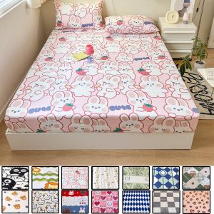 1pc-Washed-Cotton-Cartoon-Fitted-Sheet-Mattress-Cover-Four-Corners-With-Elastic-Band-for-Kids-Boy