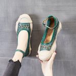 2-5cm-Women-Summer-Novelty-Round-Toe-Buckle-Natural-Genuine-Leather-Shoes-New-Loafer-Authentic-Ethnic-2