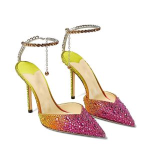 2023-Colorful-Rhinestone-Chain-34-43-Lady-Sandals-Summer-Party-Wedding-Bridal-High-Heels-7cm-10cm