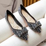 2023-Red-bottom-Women-Flat-Shoes-Bow-Rhinobason-Shallow-Mouth-Large-Size-Women-s-Luxury-Designer-1