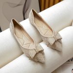 2023-Red-bottom-Women-Flat-Shoes-Bow-Rhinobason-Shallow-Mouth-Large-Size-Women-s-Luxury-Designer