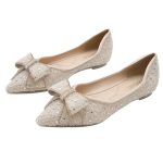 2023-Red-bottom-Women-Flat-Shoes-Bow-Rhinobason-Shallow-Mouth-Large-Size-Women-s-Luxury-Designer-4