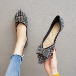 2023-Red-bottom-Women-Flat-Shoes-Bow-Rhinobason-Shallow-Mouth-Large-Size-Women-s-Luxury-Designer-5