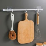 2PCS-Cross-Bar-Hook-Hanging-Rod-Fixed-Clip-Round-Pole-Bracket-Clamp-Self-Adhesive-Wall-Storage-1