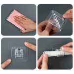 2PCS-Cross-Bar-Hook-Hanging-Rod-Fixed-Clip-Round-Pole-Bracket-Clamp-Self-Adhesive-Wall-Storage-1