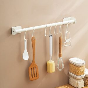 30-40-50cm-Carbon-Steel-Hook-Hanging-Rod-Rack-Spatula-Spoon-Storage-Wall-Mounted-Home-Bathroom