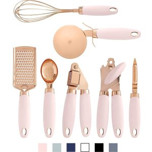 7pcs-Kitchen-Gadgets-Set-Copper-Coated-Stainless-Steel-Utensils-Ice-Scream-Scoop-Peeler-Garlic-Press-Cheese