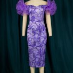AOMEI-Women-Party-Dress-Print-Off-Shoulder-Tulle-Flower-Contrast-Sleeves-Midi-Bodyton-African-Events-Night-1
