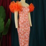 AOMEI-Women-Party-Dress-Print-Off-Shoulder-Tulle-Flower-Contrast-Sleeves-Midi-Bodyton-African-Events-Night-4