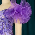 AOMEI-Women-Party-Dress-Print-Off-Shoulder-Tulle-Flower-Contrast-Sleeves-Midi-Bodyton-African-Events-Night-5