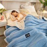 All-Season-Popular-Home-Bed-Sherpa-Fleece-Warm-Blankets-Lamb-Bedspread-Plush-Baby-Comforter-Covering-Plaid-1
