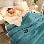 All-Season-Popular-Home-Bed-Sherpa-Fleece-Warm-Blankets-Lamb-Bedspread-Plush-Baby-Comforter-Covering-Plaid-2