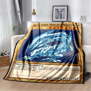 Anime-Yu-Gi-Oh-Card-Throw-Blanket-Blue-Eyes-White-Dragon-Anime-Cartoon-Soft-Plush-Blanket