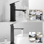 Basin-Sink-Bathroom-Faucet-Countertop-Mount-Hot-Cold-Water-Basin-Mixing-Long-Short-Faucet-Matte-Black