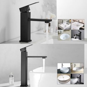 Basin-Sink-Bathroom-Faucet-Countertop-Mount-Hot-Cold-Water-Basin-Mixing-Long-Short-Faucet-Matte-Black