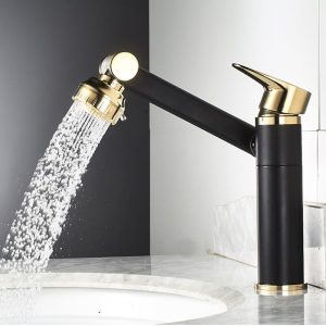 Bathroom-Faucet-Basin-Tap-Sink-Mixer-Black-Single-Handle-Washbasin-Rotary-Water-Saving-Hot-And-Cold