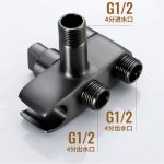 Bidet-Spray-Gun-Set-Grey-Silver-Toilet-Cleaning-Faucet-Brass-Three-way-Companion-High-Pressure-One-3