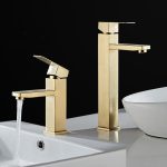 Brushed-Gold-Bathroom-Faucet-Black-Basin-Tap-Sink-Mixer-Hot-Cold-304-Stainless-Steel-Sink-Faucet