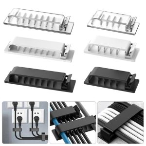 Cable-Organizer-Cable-Winder-Desktop-Tidy-Management-Clips-USB-Cable-Holder-for-Mouse-Keyboard-Headphone-Car