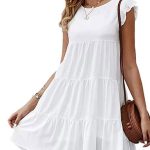 California-Lace-Dress-Summer-Casual-V-Loose-Color-Solid-Dresses-Lace-Fly-Neck-Sleeve-Eyelet-3