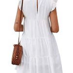 California-Lace-Dress-Summer-Casual-V-Loose-Color-Solid-Dresses-Lace-Fly-Neck-Sleeve-Eyelet-4