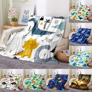 Cartoon-Dinosaur-Throw-Blanket-Soft-Flannel-Blanket-for-Chair-Travelling-Camping-Kids-Adults-Bed-Couch-Cover