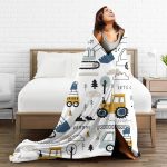 Cartoon-Truck-Excavator-Blanket-Fleece-Print-Backhoe-Cranes-Equipment-Portable-Soft-Throw-Blanket-for-Bed-Bedroom-1