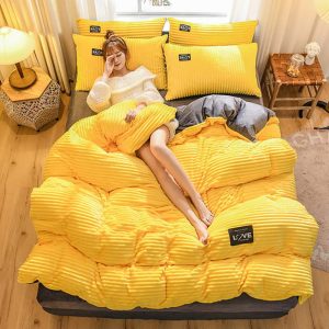 Coral-Velvet-Quilt-Cover-Thicken-Duvet-Covers-Solid-Color-Bedding-Set-Keep-Warm-Blanket-For-Bed