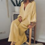 Cotton-Linen-Long-Dress-for-Women-2023-Summer-Pure-Color-Casual-Short-Sleeve-Shirt-Dress-Beach-3