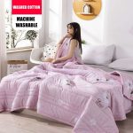 Double-Duvet-Washed-Cotton-Cooling-Summer-Blanket-Machine-Washable-Couple-Bed-Quilt-Thin-Air-conditioning-Comforter