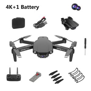 Electric-Drone-2-4G-Remote-Control-Drone-Rechargeable-Folding-Quadcopter-Flying-Toy-Grey-4K