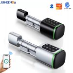 Euro-Door-Smart-Cylinder-Lock-Tuya-Bluetooth-APP-Digital-Password-Card-Mechanicak-Key-TTlock-Unlock-Home-1