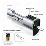 Euro-Door-Smart-Cylinder-Lock-Tuya-Bluetooth-APP-Digital-Password-Card-Mechanicak-Key-TTlock-Unlock-Home-3