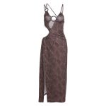 Fashion-Print-Casual-Strap-Maxi-Dress-Women-Sexy-Hollow-Out-Low-Neck-Cleavage-Round-Button-Side-5