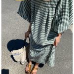 Fashion-Square-Neck-Plaid-Puff-Sleeve-Loose-Casual-Dress-Summer-Women-Korean-Ladies-Chic-2023-New-4