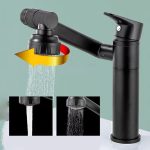 Faucet-Bathroom-Basin-Tap-Sink-Mixer-Black-Golden-Single-Handle-Washbasin-Rotary-Water-Saving-Hot-And-2