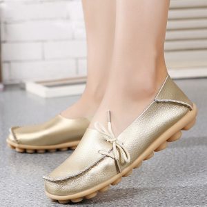 Flats-Shoes-for-Women-s-2023-Designer-Luxury-Spring-Loafers-Leather-Female-Slip-on-Ballet-Bowtie