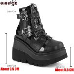 GIGIFOX-Platform-Ankle-Boots-For-Women-Metal-Design-Lace-Up-Punk-Goth-Fashion-Boots-Y2k-Round-3