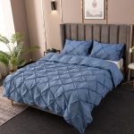 High-Quality-3D-Pinch-Pleated-Duvet-Cover-Set-220x240-Solid-Color-Single-Double-Twin-Bedding-Set-2