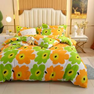 JUSTCHIC-Spring-Summer-Pastoral-Flower-Printed-Polyester-Duvet-Cover-Single-Queen-Size-Home-Bedding-Comforter-Quilt