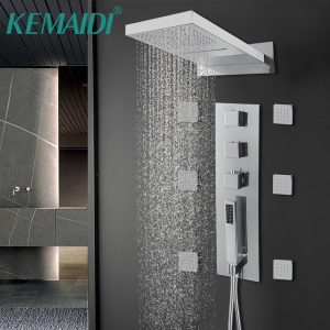 KEMAIDI-Bath-Shower-System-Embedded-Rain-Shower-Head-Bathroom-Shower-Faucet-Set-Multi-Function-Message-Jets