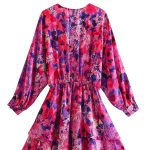 KEYANKETIAN-Women-Fashion-V-Neck-Floral-Print-Double-Layer-Ruffles-A-Line-Mini-Shirt-Dress-Female-1