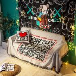 Keith-Doodle-Cartoon-Illustration-Cover-Cloth-Chaise-Longue-Armrest-Towel-Dustproof-Sofa-Cover-Harlem-Home-Decor