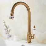 Kitchen-Sink-Faucet-Ceramic-Antique-Bronze-Finished-Cold-Water-Only-360-Swivel-Rotation-Single-Hole-Outdoor-3