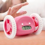 Lazy-Alarm-Clock-Snooze-Mobile-Wheel-Escape-Electronic-Alarm-Clocks-Home-Decoration-Mini-Digital-Ornament-Quartz